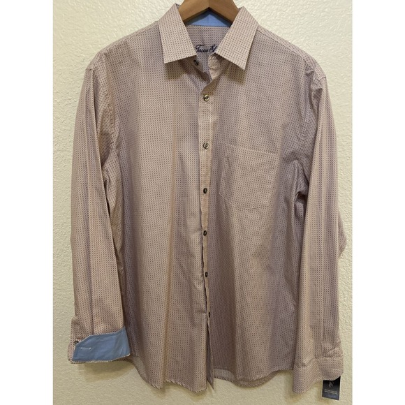 Tasso Elba Other - Tasso Elba Men's 16-16.5 Red Foulard Print Regular Fit L/S Button Up Shirt NWT